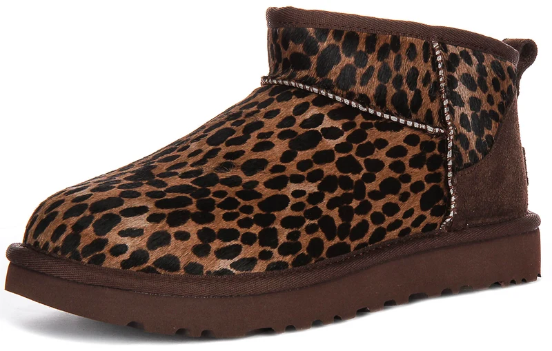 UGG Ultra Mini Caspian In Brown Leopard
