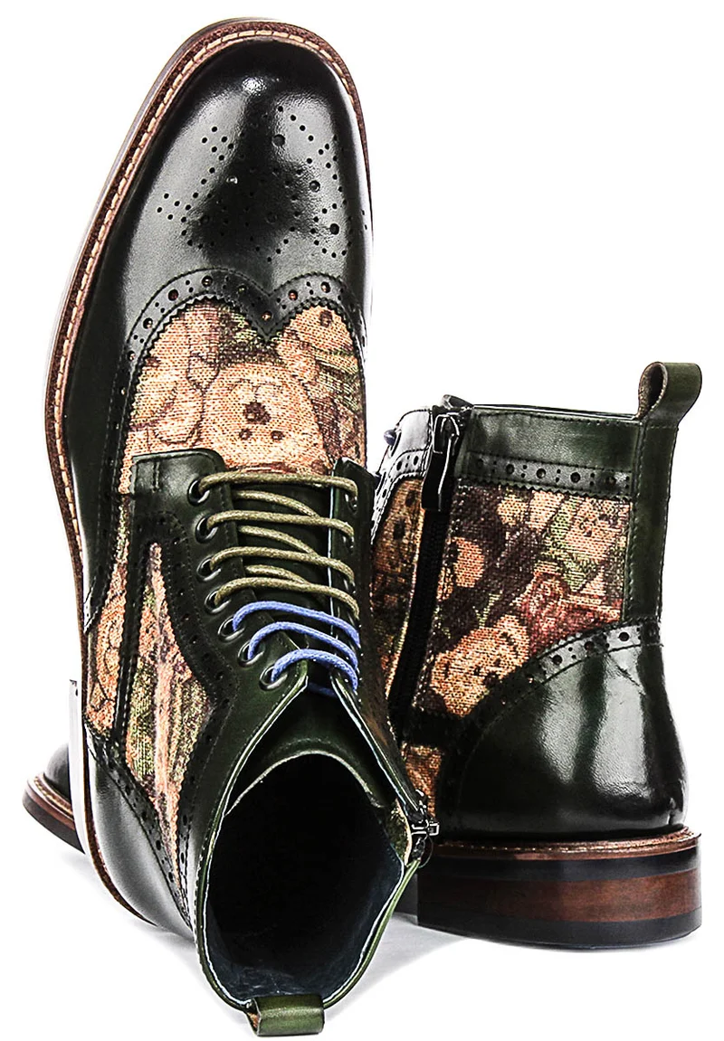 Justinreess England Teddy Hi In Green For Men