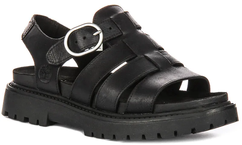 Timberland Clairemont Way Fisherman Sandal A635V In Black For Women