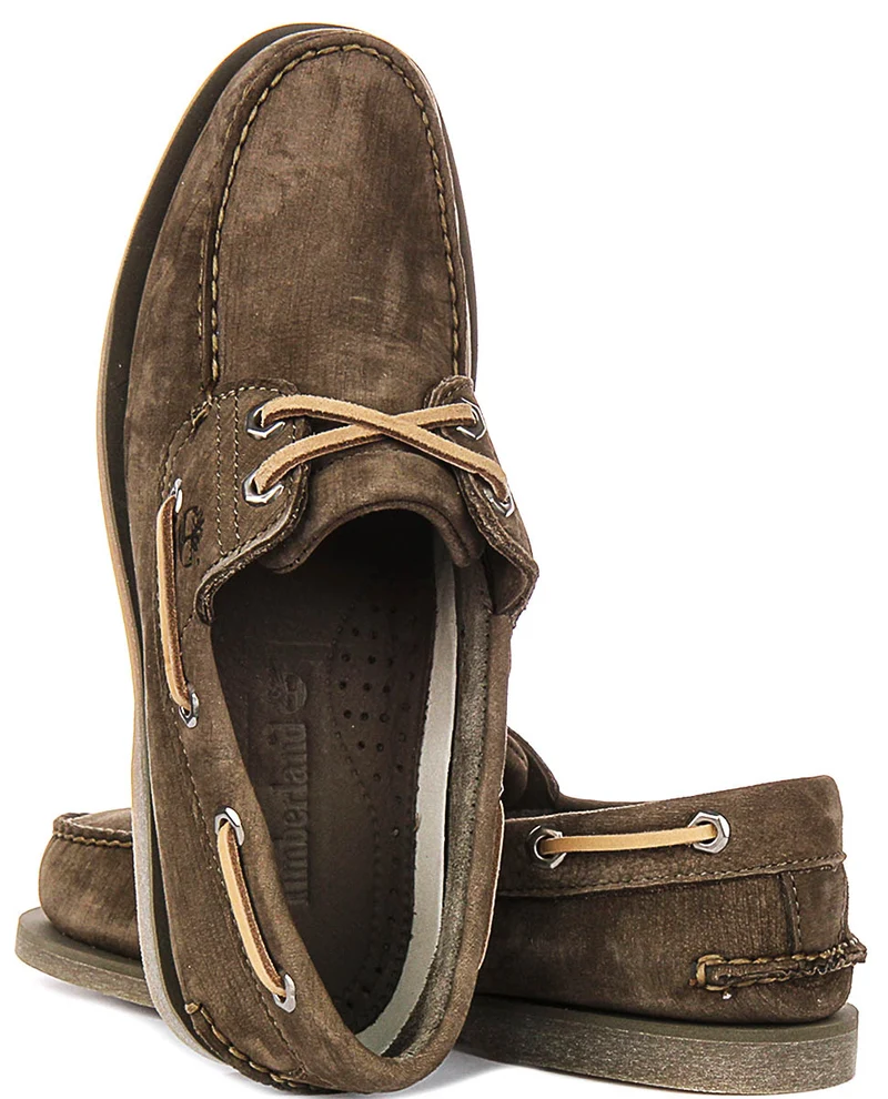 Timberland Boat Shoes A4187 In Olive For Men