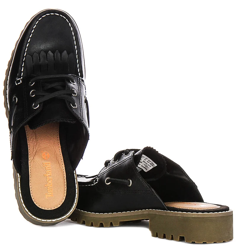 Timberland Noreen Mule Boat shoes A4198 In Black For Women