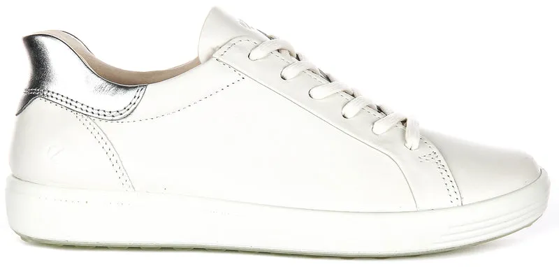 Ecco Soft 7 W In White Silver For Women