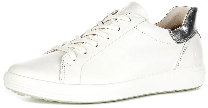 Ecco Soft 7 W In White Silver For Women
