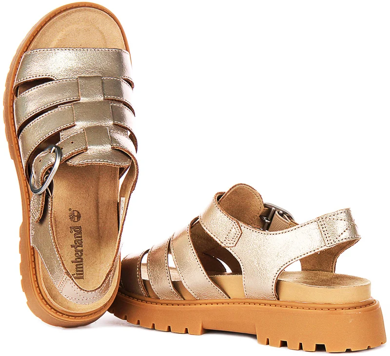 Timberland Clairemont Way Sandal A2Q1P In Gold For Women