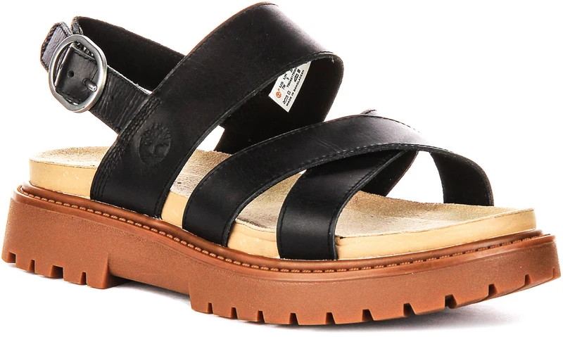 Timberland Clairemont Backstrap Sandal A61TR In Black For Women