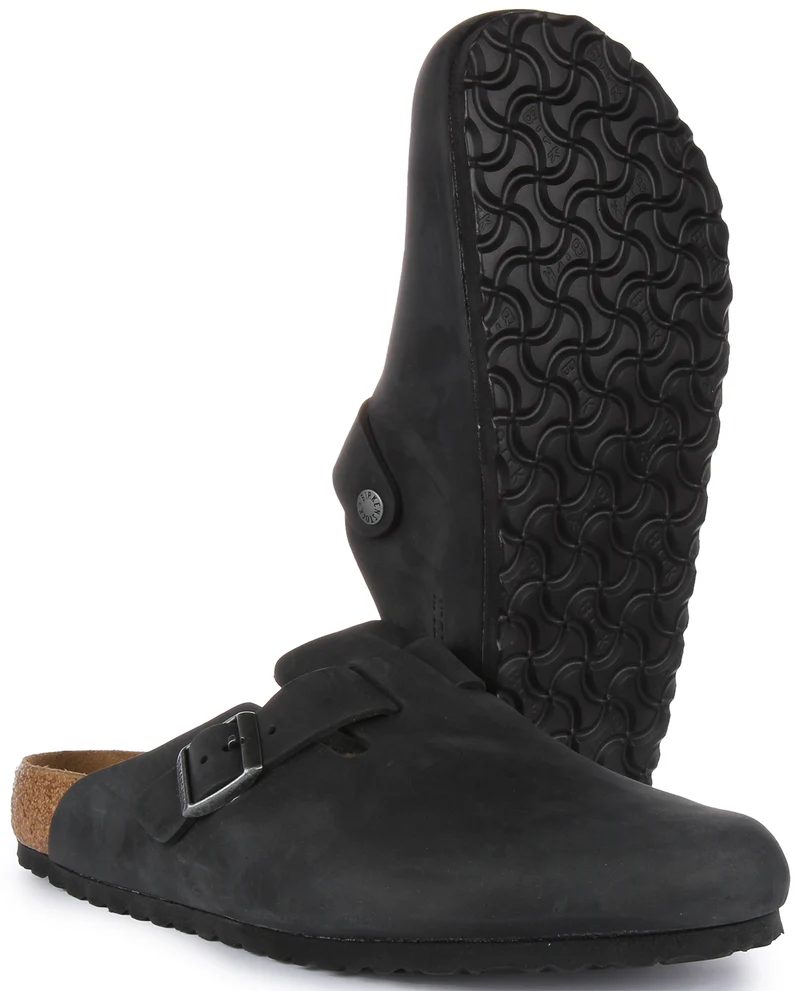 Birkenstock Boston BS In Black | Regular Fit
