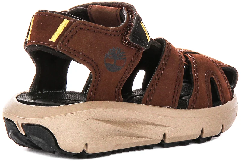 Timberland Motion Dune Sandal In Dark Brown For Toddler
