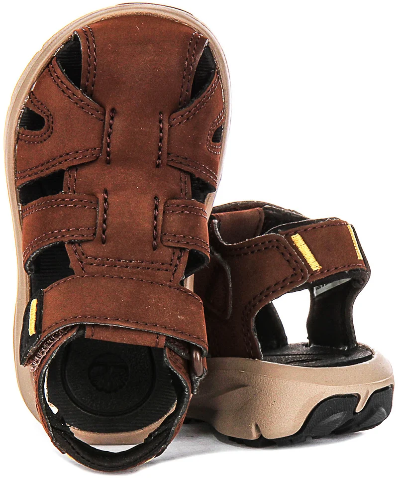 Timberland Motion Dune Sandal In Dark Brown For Toddler