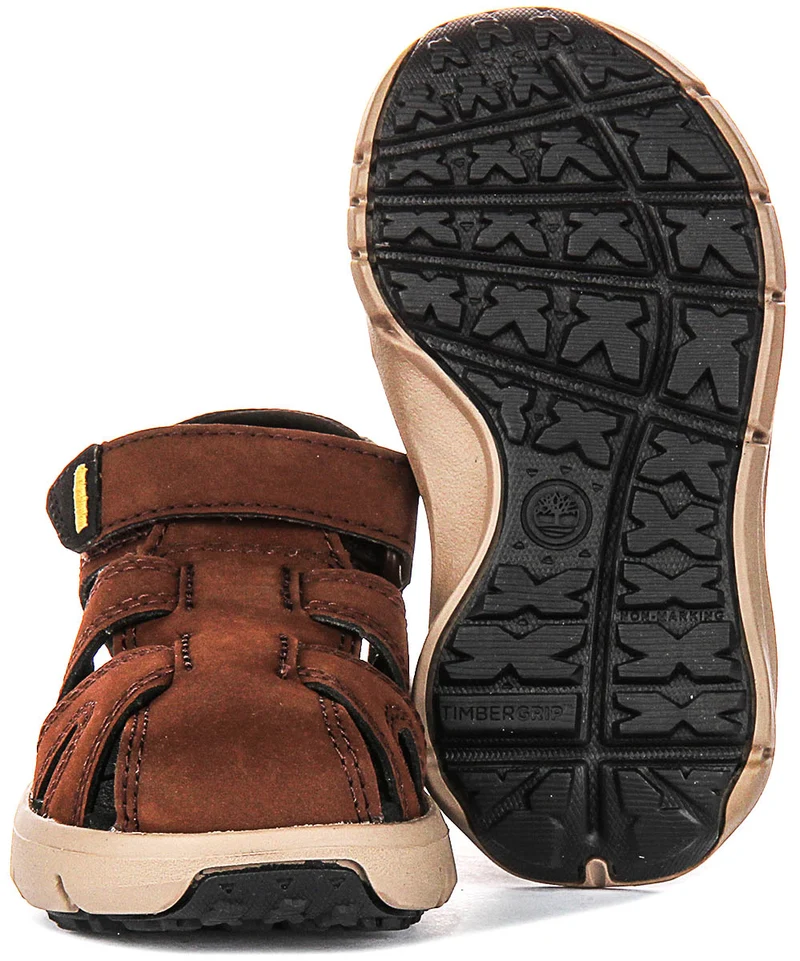 Timberland Motion Dune Sandal In Dark Brown For Toddler