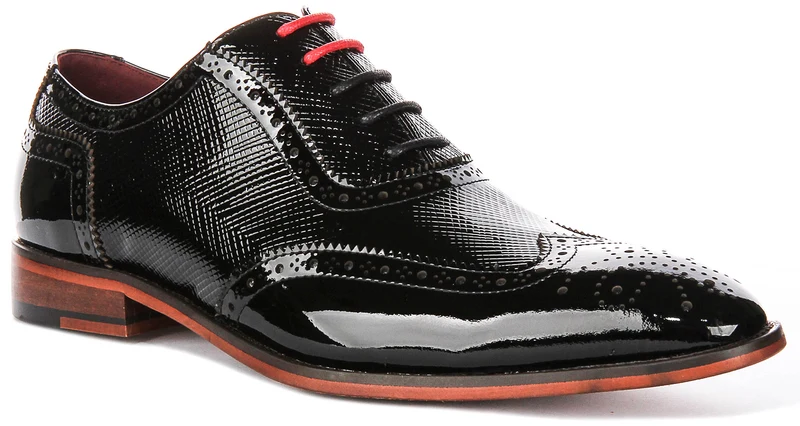 Justinreess England Flynn In Black Patent For Men