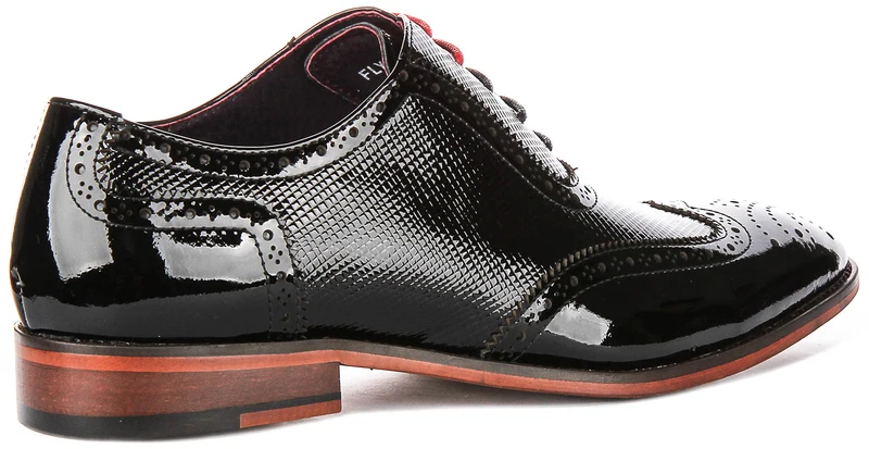 Justinreess England Flynn In Black Patent For Men