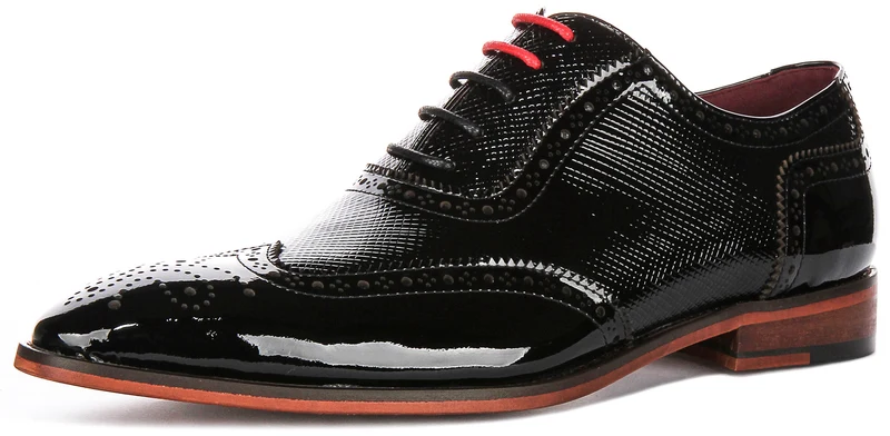 Justinreess England Flynn In Black Patent For Men