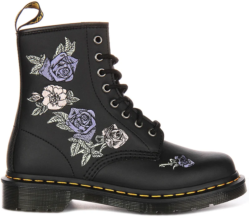 Dr Martens 1460 Vonda In Black Flower for Women