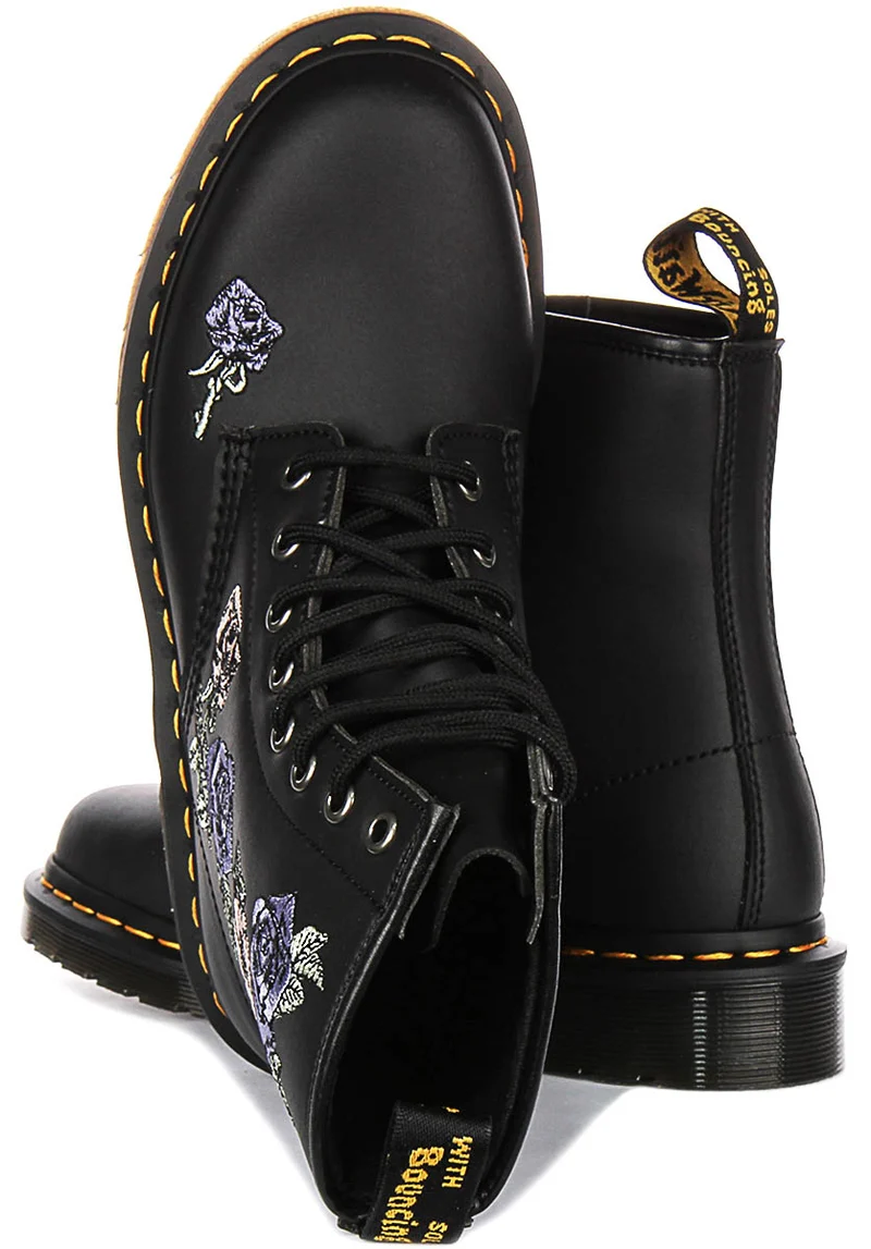 Dr Martens 1460 Vonda In Black Flower for Women