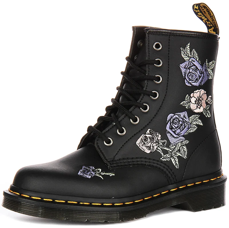 Dr Martens 1460 Vonda In Black Flower for Women