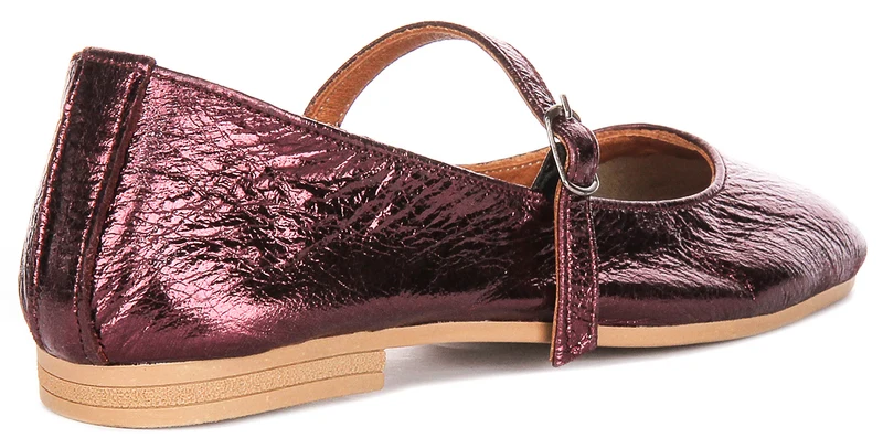 Justinreess England Dolly In Purple Metallic Leather