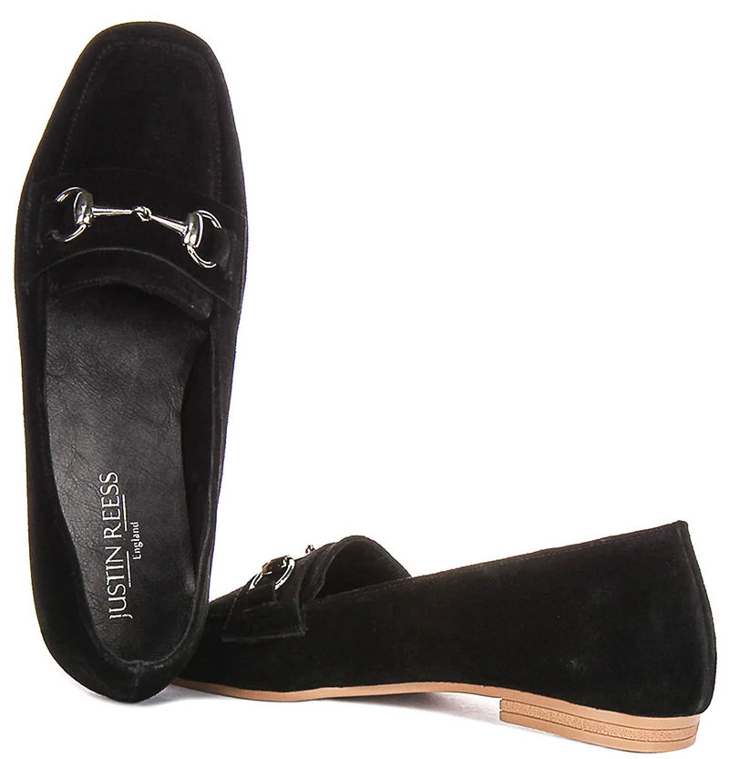 Justinreess England Romy Suede In Black Suede For Women