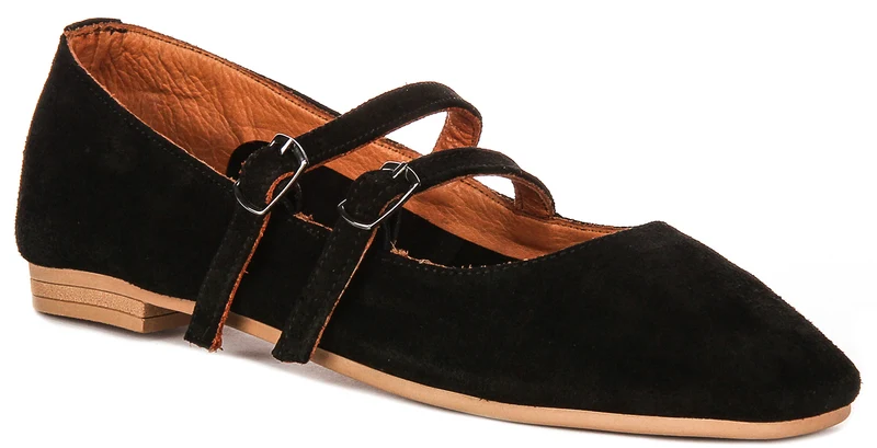 Justinreess England Dotty Suede In Black Suede For Women