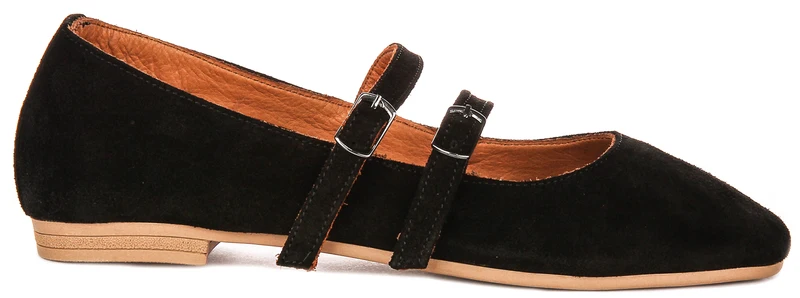 Justinreess England Dotty Suede In Black Suede For Women