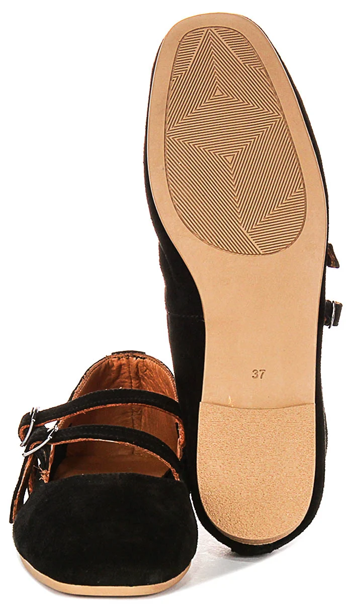 Justinreess England Dotty Suede In Black Suede For Women