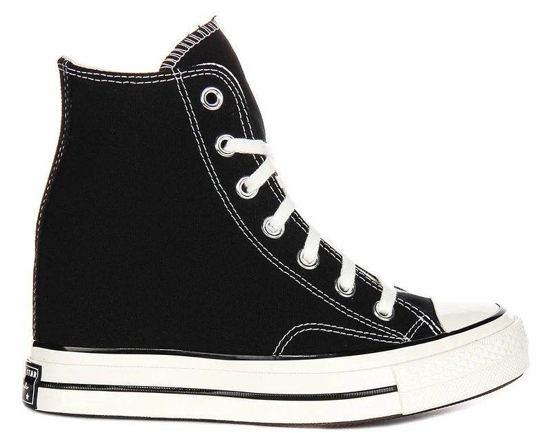 Converse Chuck 70s A12563C Wedge In Black White Platforms