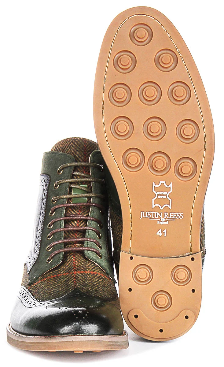 Justinreess England Teddy In Green For Men