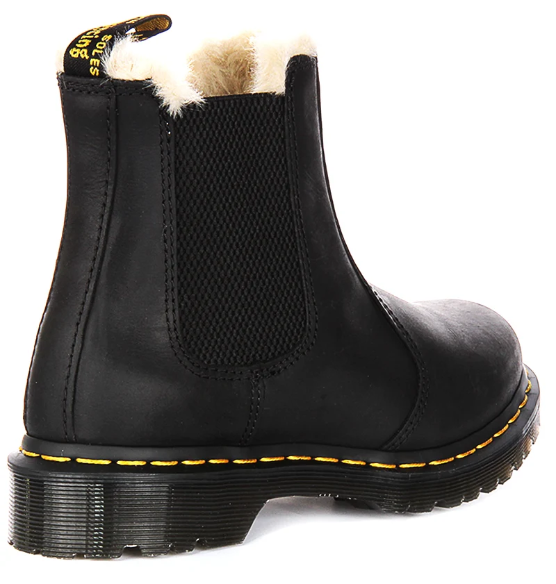 Dr Martens 2976 Leonore In Black Fur Lined