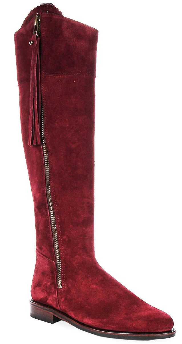 Justinreess England Valentina Slim Fit In Burgundy For Women