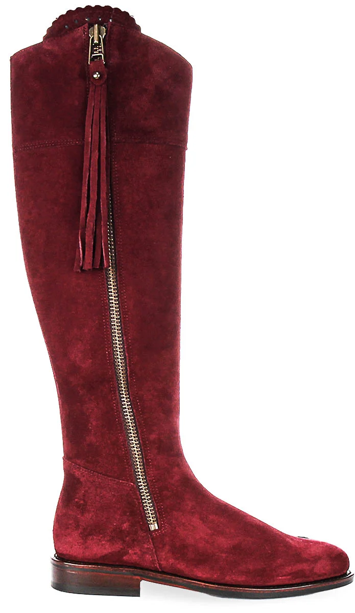 Justinreess England Valentina Slim Fit In Burgundy For Women