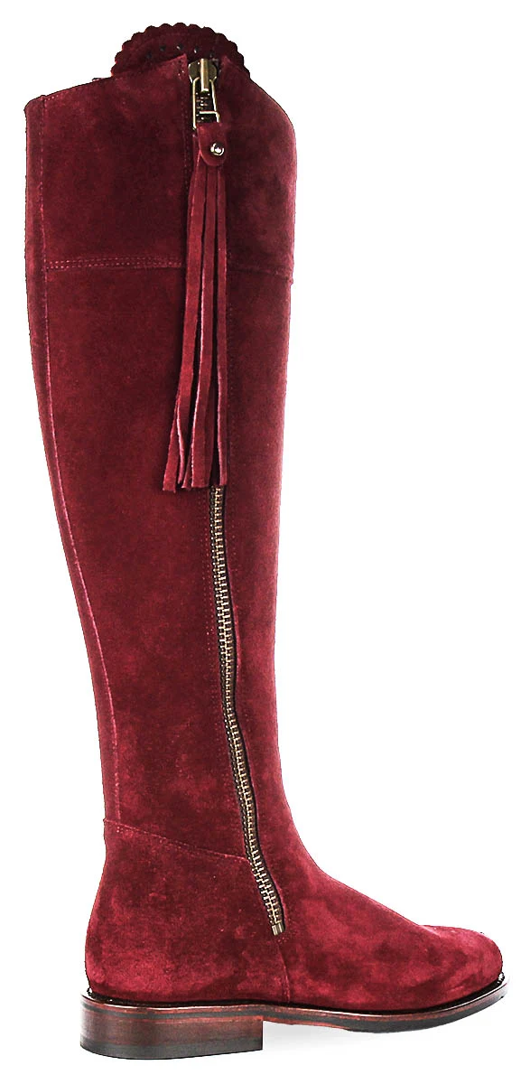 Justinreess England Valentina Slim Fit In Burgundy For Women