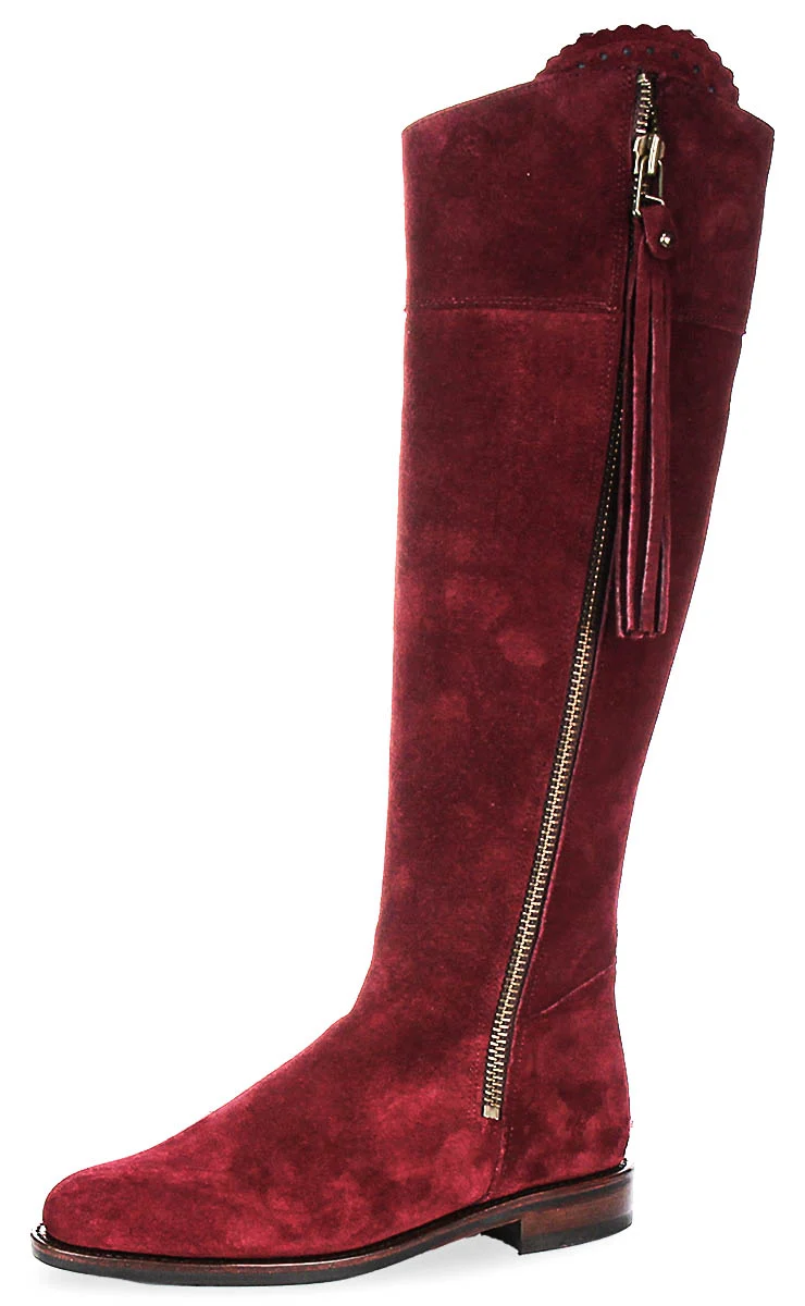 Justinreess England Valentina Slim Fit In Burgundy For Women