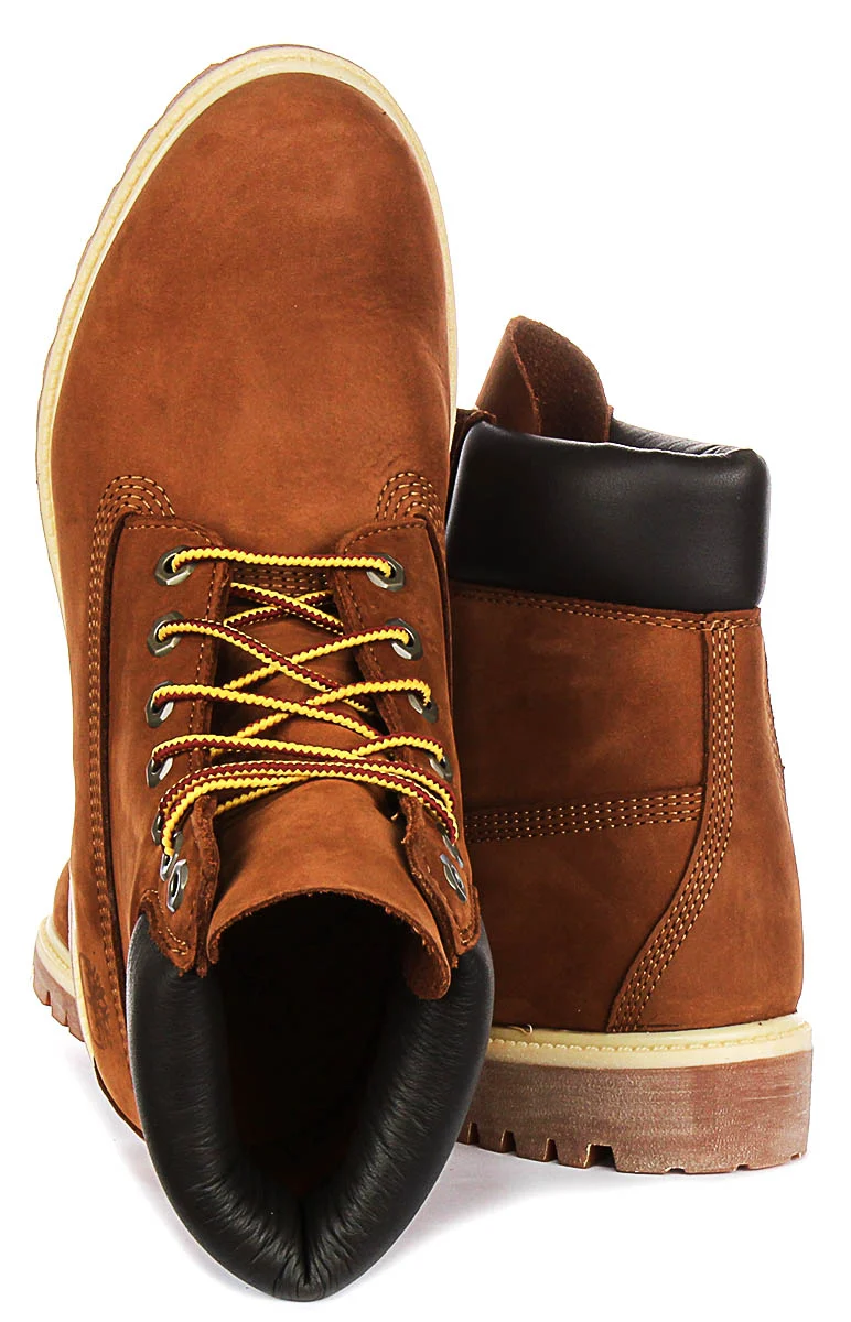 Timberland 72066 6 Inch Waterproof Boots In Rust For Men