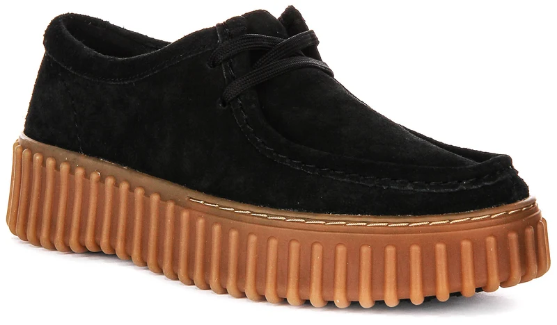 Clarks Torhill Bee In Black Suede For Women