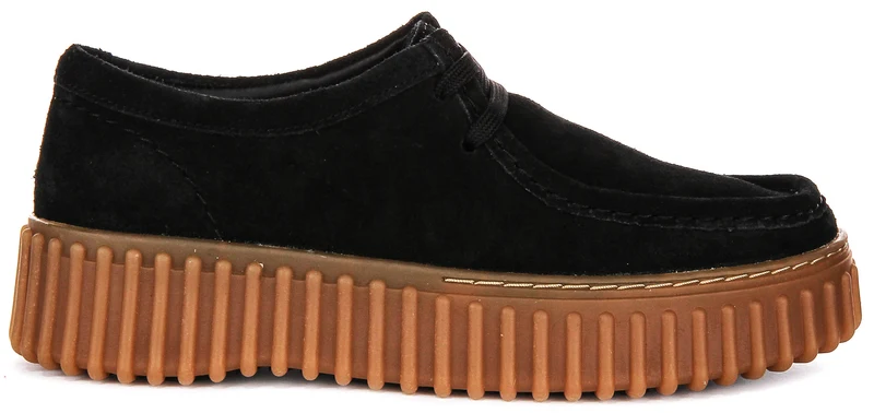 Clarks Torhill Bee In Black Suede For Women