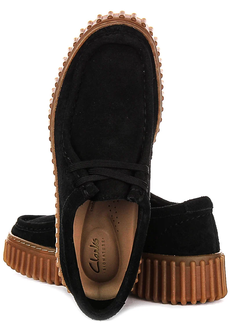 Clarks Torhill Bee In Black Suede For Women