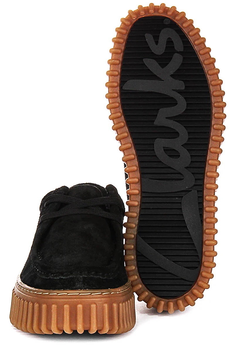 Clarks Torhill Bee In Black Suede For Women