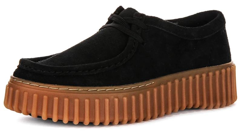 Clarks Torhill Bee In Black Suede For Women