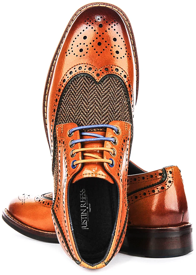 Justinreess England Simona In Brown Tweed Mix For Women