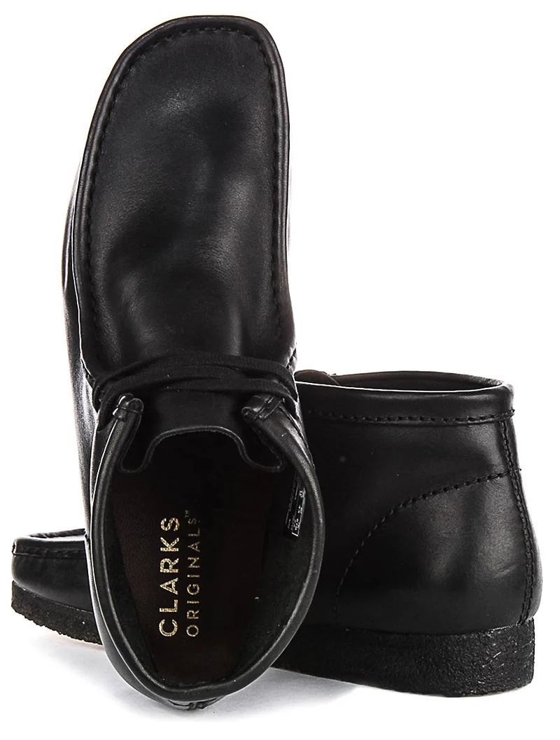 Clarks Originals Wallabee Boots In Black For Men