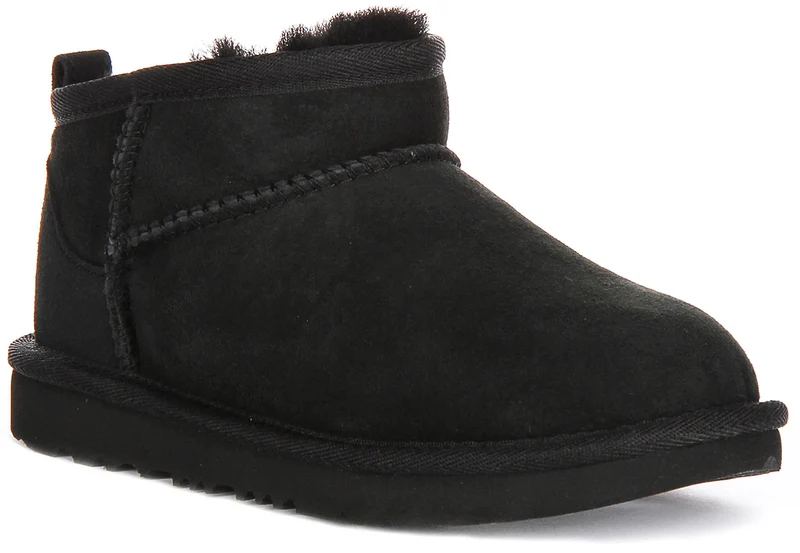 UGG Clasic Ultra Mini In Black For Kids
