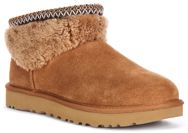 UGG Ultra Mini Curly In Chestnut For Women
