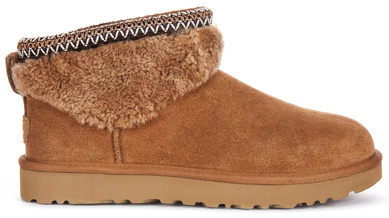 UGG Ultra Mini Curly In Chestnut For Women