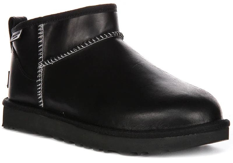 UGG Ultra Mini Leather In Black For Women