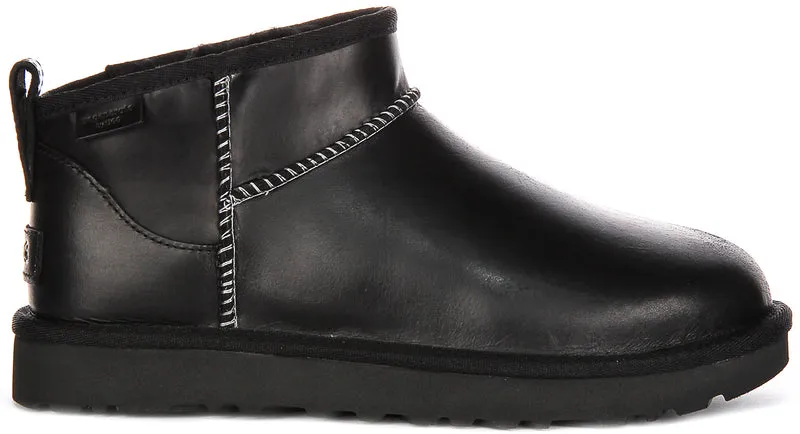 UGG Ultra Mini Leather In Black For Women