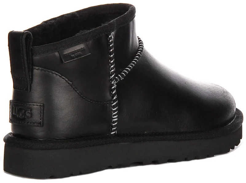 UGG Ultra Mini Leather In Black For Women