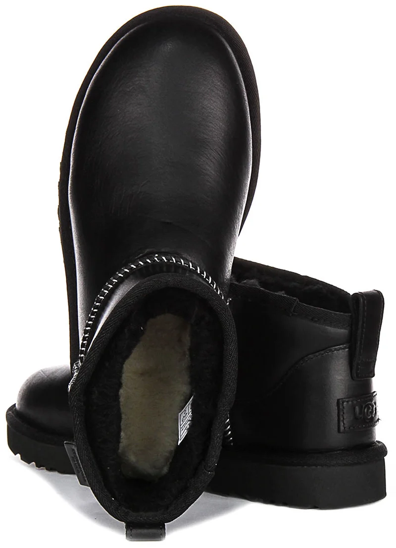 UGG Ultra Mini Leather In Black For Women