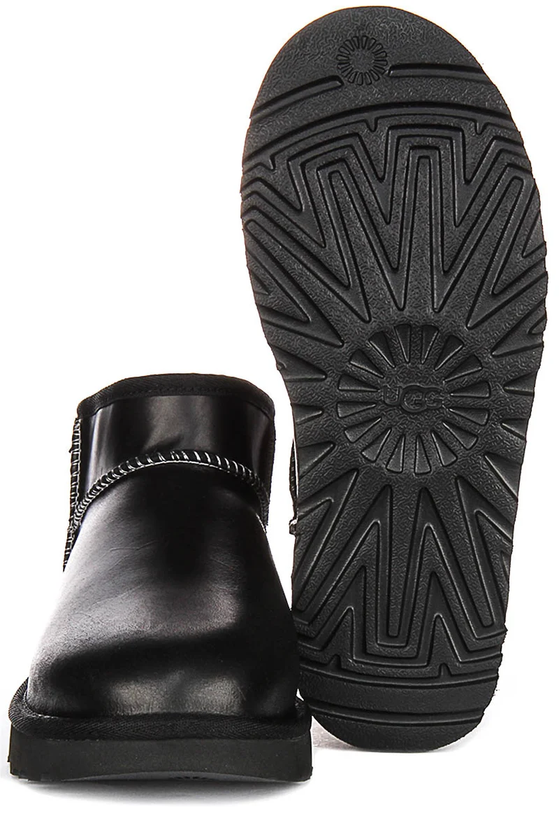 UGG Ultra Mini Leather In Black For Women
