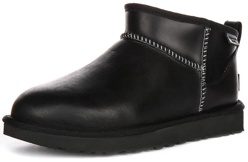 UGG Ultra Mini Leather In Black For Women