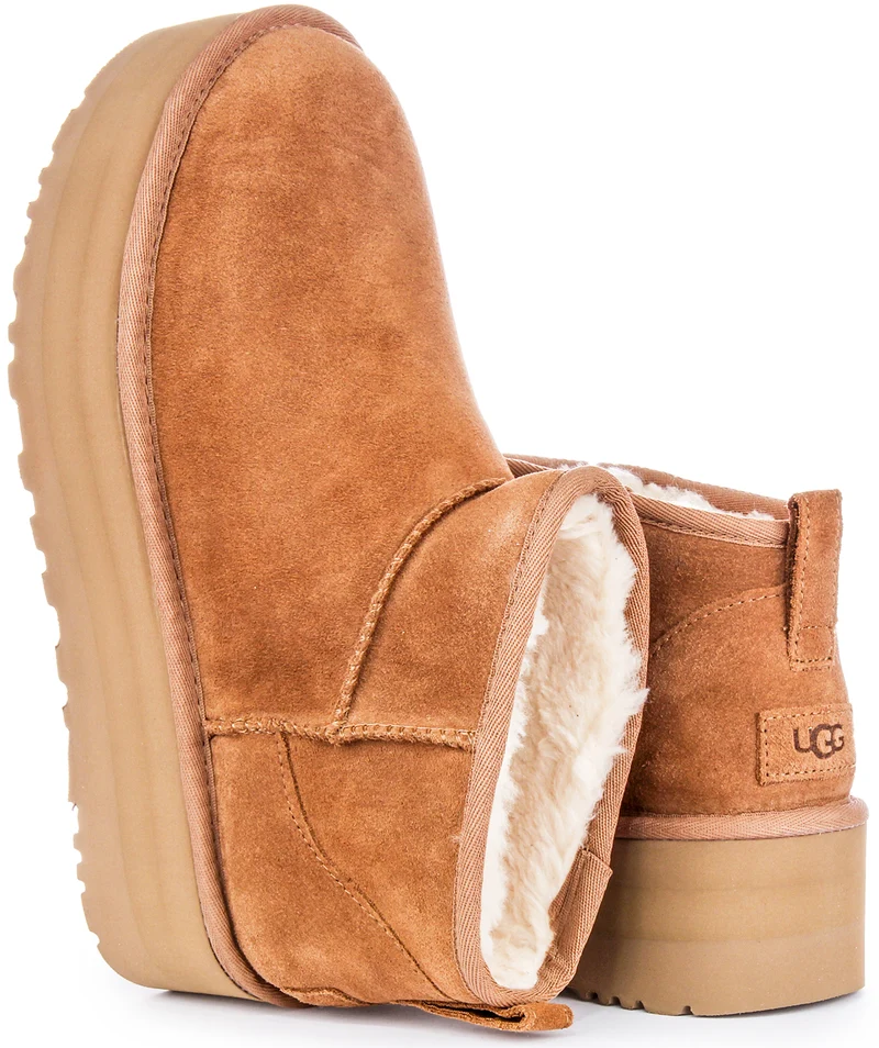 UGG Classic Ultra Mini Platform In Chestnut For Women