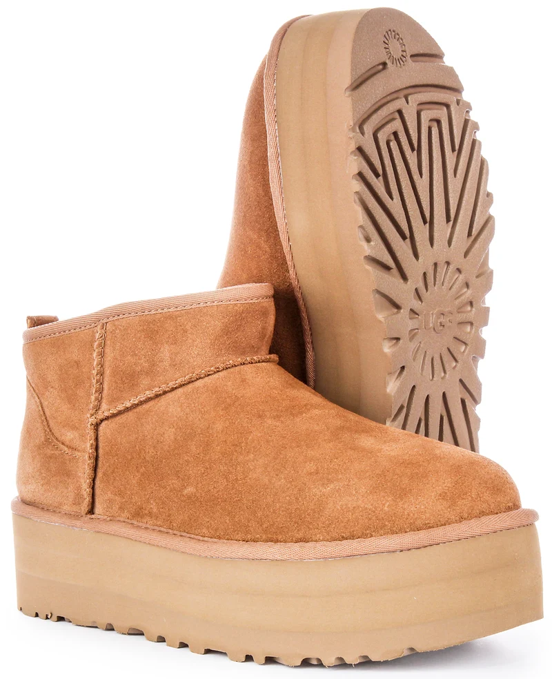 UGG Classic Ultra Mini Platform In Chestnut For Women